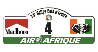 14º Rallye Côte d'Ivoire 1982
Del 27 de Octubre al 1 de Noviembre, Abidjan, Costa d'Ivori, África.
Superficie: tierra.

El Rally tenia un total de 4995 con 54 controles horarios.

Tomaron la salida 56 equipos, finalizaron 6.
Palabras clave: Costa_de_Marfil;Cote_Ivoire;1982;Placas