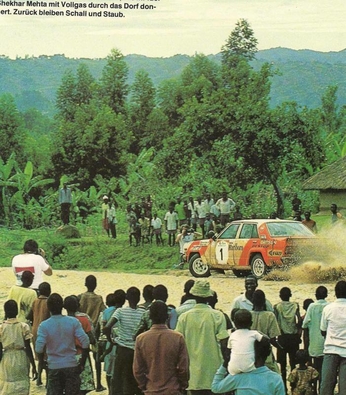 Chandrashekhar Mehta - Mike Doughty
30º Marlboro Safari Rally 1982. Nissan Violet GT (KNY59NA8198). Clasificado 1º.
D.T. Dobie & Co

Del 8 al 12 de Abril, Nairobi, Kenya, Africa.
Superficie: tierra.

El Rally tenia un total de 5120 km con 83 controles horarios.

Tomaron la salida 73 equipos, finalizaron 21.@
Palabras clave: Datsun;Violet;Safari;1982