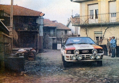 Michèle Mouton - Fabrizia Pons
16º Rallye de Portugal Vinho do Porto 1982. Audi Quattro (IN-NH 42). Clasificada 1ª.

Del 3 al 6 de Marzo, Estoril, Cascais, Lisboa, Portugal.
Superficie: asfalto - tierra.

El Rally tenia un total 2312 km de los que 637.07 km divididos 40 tramos eran especiales.

Se inscribieron 107 equipos, tomaron 91, finalizaron 23.@
Palabras clave: Michele_Mouton;Audi;Quattro;Portugal;1982