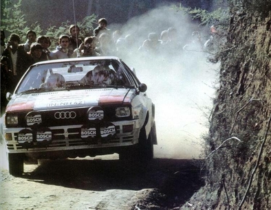 Michèle Mouton - Fabrizia Pons
16º Rallye de Portugal Vinho do Porto 1982. Audi Quattro (IN-NH 42). Clasificada 1ª.

Del 3 al 6 de Marzo, Estoril, Cascais, Lisboa, Portugal.
Superficie: asfalto - tierra.

El Rally tenia un total 2312 km de los que 637.07 km divididos 40 tramos eran especiales.

Se inscribieron 107 equipos, tomaron 91, finalizaron 23.@
Palabras clave: Michele_Mouton;Audi;Quattro;Portugal;1982