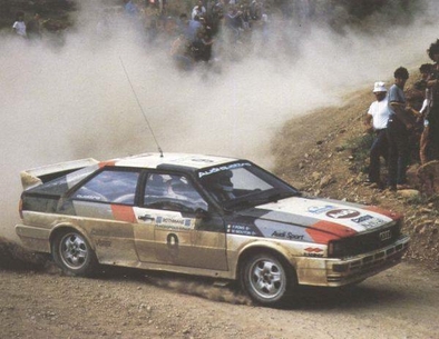 Michèle Mouton - Fabrizia Pons
29º Rothmans Acropolis Rally 1982. Audi Quattro (IN-NU 40). Clasificada 1ª.

Del 31 de Mayo al 3 de Junio, Atenas, Grecia.
Superficie: tierra.

El Rally tení­a un total de 2603.00 km de los que 1004.58 km divididos en 57 tramos eran especiales (dos de ellos fueron cancelados SS10 Moschokaria 1 de 10.00 km y SS38 Killini de 27 Km).

Tomaron la salida 136 equipos, finalizaron 32.@
Palabras clave: Michele_Mouton;Audi;Quattro;Acropolis;Grecia;Grupo_B;1982;Mujeres;Womens