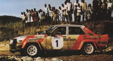 Chandrashekhar Mehta - Mike Doughty
30º Marlboro Safari Rally 1982. Nissan Violet GT (KNY59NA8198). Clasificado 1º.
D.T. Dobie & Co

Del 8 al 12 de Abril, Nairobi, Kenya, Africa.
Superficie: tierra.

El Rally tenia un total de 5120 km con 83 controles horarios.

Tomaron la salida 73 equipos, finalizaron 21.@
Palabras clave: Datsun;Violet;Safari;1982