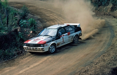 Michèle Mouton - Fabrizia Pons
4º Marlboro Rallye de Brasil 1982. Audi Quattro (IN-NU 38). Clasificada 1ª.

Último Rallye válido para el campeonato del Mundo ganado por Michèle Mouton.

Del 11 al 14 de Agosto, Sao Paulo, Brasil.
Superficie: tierra.

El Rally tenia un total de 2295 km de los que 705.98 km divididos en 29 tramos eran especiales, (5 de ellas fueron canceladas, SS7, SS14, SS15, SS20 y SS22).

Tomaron la salida 55 equipos, finalizaron 5.@
Palabras clave: Michele_Mouton;Audi;Quattro;Brasil;1982