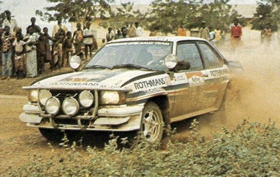 Walter Röhrl - Christian Geistdörfer
14º Marlboro Rallye Cote d'Ivoire 1982. Opel Ascona 400 (GG-CJ 991). Clasificado 1º.

De 27 de Octubre al 1 de Noviembre, Abidjan, Costa d'Ivori, África.
Superficie: tierra.

El Rally tenia un total de 4935.51 km con 54 controles horarios.

Tomaron la salida 51 equipos, finalizaron 6.@
Palabras clave: Walter_Röhrl;Costa_Marfil;Opel;Ascona;1982