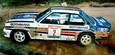 Walter Röhrl - Christian Geistdörfer
4º Marlboro Rallye de Brasil 1982. Opel Ascona 400 (GG-CJ 991). Clasificado 2º.

Del 11 al 14 de Agosto, Sao Paulo, Brasil.
Superficie: tierra.

El Rally tenia un total de 2295 km de los que 705.98 km divididos en 29 tramos eran especiales, (5 de ellas fueron canceladas, SS7, SS14, SS15, SS20 y SS22).

Tomaron la salida 55 equipos, finalizaron 5.@
Palabras clave: Walter_Röhrl;Opel;Ascona;Audi;Quattro;Brasil;1982