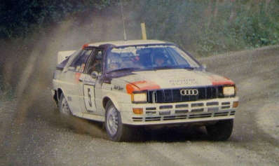 Stig Blomqvist - Bjorn Cederberg
32º Rally of the 1000 Lakes 1982. Audi Quattro (IN-NK 54). Clasificado 2º.

Del 27 al 29 de Agosto, Jyväskylä, Finlandia.
Superficie: tierra.

El Rally tenia un total de 1432.00 km de los que 479.82 km divididos en 47 tramos eran especiales, (una de ellas fue cancelada SS39 Kalasaari de8.85 km).

Tomaron la salida 154 equipos, finalizaron 68.@
Palabras clave: Stig_Blomqvist;Audi;Quattro;Finlandia;1982