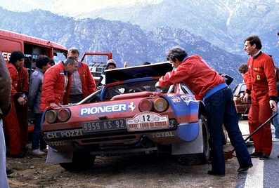 Asistencia del Equipo Charles Pozzi Ferrari en el 26º Tour de Corse - Rallye de France 
En el Ferrari 308 GTB (9959 KS 92) de Jean-Claude Andruet -Michèle Espinos-Petit 