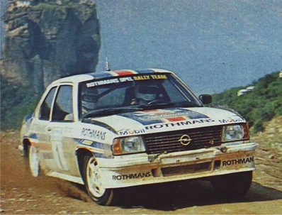 Walter Röhrl - Christian Geistdörfer
29º Rothmans Acropolis Rally 1982. Opel Ascona 400 (GG-CJ 991). Clasificado 2º.

Del 31 de Mayo al 3 de Junio, Atenas, Grecia.
Superficie: tierra.

El Rally tení­a un total de 2603.00 km de los que 1004.58 km divididos en 57 tramos eran especiales (dos de ellos fueron cancelados SS10 Moschokaria 1 de 10.00 km y SS38 Killini de 27 Km).

Tomaron la salida 136 equipos, finalizaron 32.@
Palabras clave: Walter_Röhrl;Opel;Ascona;Acropolis;Grecia;1982