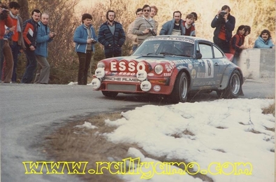 Jean-Luc Thérier - Michel Vial
50º Rallye Automobile de Monte-Carlo 1982. Porsche 911 SC (9262 SC 34). Clasificado 3º.

Del 16 al 22 de Enero, Monte Carlo.
Superficie: asfalto - nieve.

El Rally tenia un total de 4082.71 km de los que 747.81 km divididos en 32 tramos eran especiales, (2 de ellas fueron canceladas SS7 Trigance - Chateauvieux 1 de 28,53 Km y SS15 St Jean en Royans - La Chapelle en Vercors de 38,67 Km).

Se inscribieron 306 equipos, tomaron la salida 299, finalizaron 140.@
Palabras clave: ;Porsche;SC;Montecarlo;1982