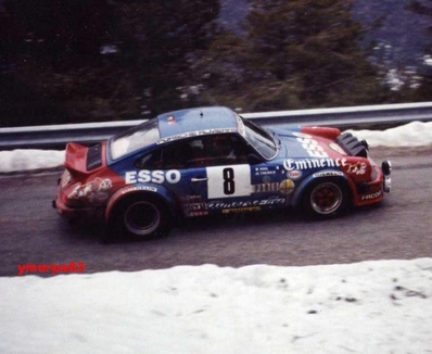 Jean-Luc Thérier - Michel Vial
50º Rallye Automobile de Monte-Carlo 1982. Porsche 911 SC (9262 SC 34). Clasificado 3º.

Del 16 al 22 de Enero, Monte Carlo.
Superficie: asfalto - nieve.

El Rally tenia un total de 4082.71 km de los que 747.81 km divididos en 32 tramos eran especiales, (2 de ellas fueron canceladas SS7 Trigance - Chateauvieux 1 de 28,53 Km y SS15 St Jean en Royans - La Chapelle en Vercors de 38,67 Km).

Se inscribieron 306 equipos, tomaron la salida 299, finalizaron 140.@
Palabras clave: ;Porsche;SC;Montecarlo;1982