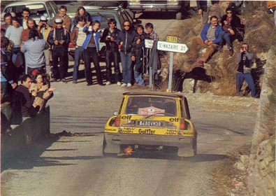 Bruno Saby - Francoise Sappey
50º Rallye Automobile de Monte-Carlo 1982. Renault 5 Turbo (6480 VM 38). Clasificado 5º.

Del 16 al 22 de Enero, Monte Carlo.
Superficie: asfalto - nieve.

El Rally tenia un total de 4082.71 km de los que 747.81 km divididos en 32 tramos eran especiales, (2 de ellas fueron canceladas SS7 Trigance - Chateauvieux 1 de 28,53 Km y SS15 St Jean en Royans - La Chapelle en Vercors de 38,67 Km).

Se inscribieron 306 equipos, tomaron la salida 299, finalizaron 140.@
Palabras clave: ;Renault;Turbo;Montecarlo;1982