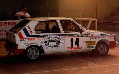 Alain Coppier - Josépha Laloz
16º Rallye de Portugal Vinho do Porto 1982. Citroën Visa Trophée (5474 VV 38). Clasificado 5º.

Del 3 al 6 de Marzo, Estoril, Cascais, Lisboa, Portugal.
Superficie: asfalto - tierra.

El Rally tenia un total 2312 km de los que 637.07 km divididos 40 tramos eran especiales.

Se inscribieron 107 equipos, tomaron 91, finalizaron 23.@
Palabras clave: Citroen;Visa;Trophee;Grupo_B;Portugal;1982