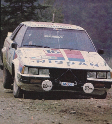 Giorgios Moschous - Alexandros Konstantakos
29º Rally Acropolis 1982. Nissan Violet GTS. Clasificado 5º.

Del 31 de Mayo al 3 de Junio, Atenas, Grecia.
Superficie: tierra.

El Rally tení­a un total de 2603.00 km de los que 1004.58 km divididos en 57 tramos eran especiales (dos de ellos fueron cancelados SS10 Moschokaria 1 de 10.00 km y SS38 Killini de 27 Km).

Tomaron la salida 136 equipos, finalizaron 32.@
Palabras clave: Nissan;Grecia;1982