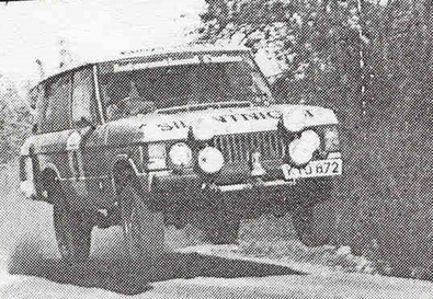Robert Collinge - Mike Fraser
30º Marlboro Safari Rally 1982. Range Rover (KTU 872). Clasificado 6º.

Del 8 al 12 de Abril, Nairobi, Kenya, Africa.
Superficie: tierra.

El Rally tenia un total de 5120 km con 83 controles horarios.

Tomaron la salida 73 equipos, finalizaron 21.@
Palabras clave: Range_Rover;Safari;1982;