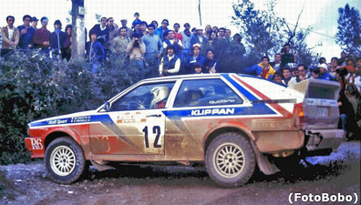 Michele Cinotto - Emilio Radaelli
24º Rally de Sanremo 1982. Audi Quattro (IN-NP 40). Clasificado 6º.

Del 3 al 9 de Octubre, Sanremo, Imperia, Liguria, Italia.
Superficie: asfalto - tierra.

El Rally tenia un total de 2663 km de los que 735.44 km divididos en 56 tramos eran especiales.

Tomaron la salida 90 equipos, finalizaron 27.

© Alberto Anam
@@
Palabras clave: Michele_Cinotto;Audi;Quattro;Sanremo;1982