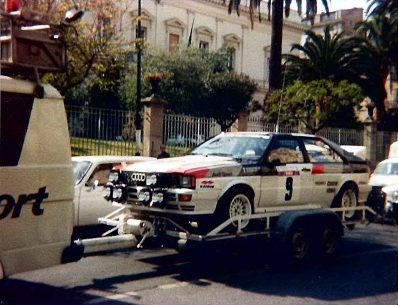 Michèle Mouton - Fabrizia Pons
26º Tour de Corse - Rallye de France 1982. Audi Quattro (IN-NU 38). Clasificada 7ª.

Del 6 al 8 de Mayo, Ajaccio, Córcega, Francia.
Superficie: asfalto.

El Rally tenia un total de 1616.70 km de los que 1176.10 km divididos en 27 tramos eran especiales.

Se inscribieron 181 equipos, tomaron la salida 177, finalizaron 47.@
Palabras clave: Michele_Mouton;Audi;Quattro;Grupo_B;Corcega;1982;Corse