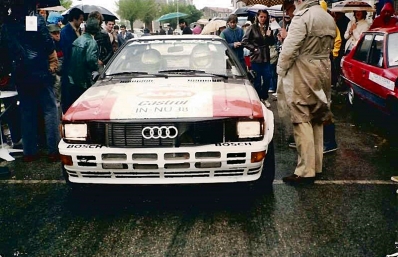 Michèle Mouton - Fabrizia Pons
26º Tour de Corse - Rallye de France 1982. Audi Quattro (IN-NU 38). Clasificada 7ª.

Del 6 al 8 de Mayo, Ajaccio, Córcega, Francia.
Superficie: asfalto.

El Rally tenia un total de 1616.70 km de los que 1176.10 km divididos en 27 tramos eran especiales.

Se inscribieron 181 equipos, tomaron la salida 177, finalizaron 47.@
Palabras clave: Michele_Mouton;Audi;Quattro;Grupo_B;Corcega;1982;Corse