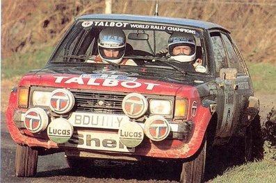 Stig Blomqvist - Bjorn Cederberg
31º Lombard RAC Rally 1982. Talbot Lotus Sunbeam (BDU 111Y). Clasificado 8º.

Del 21 al 25 de Noviembre, York, Inglaterra.
Superficie: asfalto - tierra.

El Rally tenia un total de 2970.00 km de los que 711.73 km divididos en 69 tramos eran especiales, (una de ellas fue cancelada SS46 Yair de 8.53 Km).

Se inscribieron 161 equipos, tomaron la salida 146, finalizaron 63.@
Palabras clave: Stig_Blomqvist;Talbot;Sunbeam;Lotus;Gran_Bretaña;1982;RAC_Rally