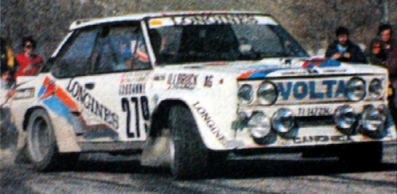 Roger Krattiger - Franco Daminelli
50º Rallye Automobile de Monte-Carlo 1982. Fiat 131 Abarth (TI 147234). Clasificado 11º.

Del 16 al 22 de Enero, Monte Carlo.
Superficie: asfalto - nieve.

El Rally tenia un total de 4082.71 km de los que 747.81 km divididos en 32 tramos eran especiales, (2 de ellas fueron canceladas SS7 Trigance - Chateauvieux 1 de 28,53 Km y SS15 St Jean en Royans - La Chapelle en Vercors de 38,67 Km).

Se inscribieron 306 equipos, tomaron la salida 299, finalizaron 140.@
Palabras clave: Fiat;Abarth;Montecarlo;1982