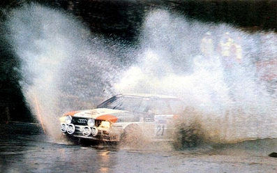 John Buffum - Neil Wilson
31º Lombard RAC Rally 1982. Audi Quattro (E344). Clasificado 12º.

Del 21 al 25 de Noviembre, York, Inglaterra.
Superficie: asfalto - tierra.

El Rally tenia un total de 2970.00 km de los que 711.73 km divididos en 69 tramos eran especiales, (una de ellas fue cancelada SS46 Yair de 8.53 Km).

Se inscribieron 161 equipos, tomaron la salida 146, finalizaron 63.@
Palabras clave: Audi;Quattro;Gran_Bretaña;1982