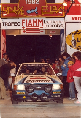 Mauro Pregliasco - Ergy Bartolich
15º Rallye dell'Isola d'Elba 1982. Ford Escort XR3i (Roma 05350A). Clasificado 13º.
Ford Italia

Del 22 a 24 de Abril, Marina di Campo.
Superficie: asfalto - tierra.

El Rally tenia un total de 1004.00 km de los que no sabemos cuantos Km divididos en 37 tramos especiales.

Tomaron la salida 87 equipos, finalizaron 29.@
Palabras clave: Ford;Escort;Elba;1982