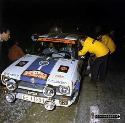 Salvador Servià i Costa  - Jordi Sabater
50º Rallye Automobile de Monte-Carlo 1982. Ford Fiesta MK1 1600S (GE-1158-L). Clasificado 14º.

Del 16 al 22 de Enero, Monte Carlo.
Superficie: asfalto - nieve.

El Rally tenia un total de 4082.71 km de los que 747.81 km divididos en 32 tramos eran especiales, (2 de ellas fueron canceladas SS7 Trigance - Chateauvieux 1 de 28,53 Km y SS15 St Jean en Royans - La Chapelle en Vercors de 38,67 Km).

Se inscribieron 306 equipos, tomaron la salida 299, finalizaron 140.@
Palabras clave: Salvador_Servia;Ford;Fiesta;Montecarlo;1982