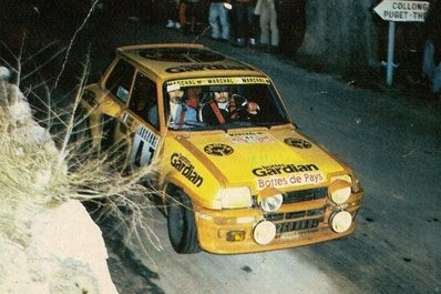 Paul Rouby - Alain Giron
50º Rallye Automobile de Monte-Carlo 1982. Renault 5 Turbo (3260 RN 84). Clasificado 18º.

Del 16 al 22 de Enero, Monte Carlo.
Superficie: asfalto - nieve.

El Rally tenia un total de 4082.71 km de los que 747.81 km divididos en 32 tramos eran especiales, (2 de ellas fueron canceladas SS7 Trigance - Chateauvieux 1 de 28,53 Km y SS15 St Jean en Royans - La Chapelle en Vercors de 38,67 Km).

Se inscribieron 306 equipos, tomaron la salida 299, finalizaron 140.@
Palabras clave: Renault;Turbo;Montecarlo;1982