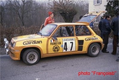 Paul Rouby - Alain Giron
50º Rallye Automobile de Monte-Carlo 1982. Renault 5 Turbo (3260 RN 84). Clasificado 18º.

Del 16 al 22 de Enero, Monte Carlo.
Superficie: asfalto - nieve.

El Rally tenia un total de 4082.71 km de los que 747.81 km divididos en 32 tramos eran especiales, (2 de ellas fueron canceladas SS7 Trigance - Chateauvieux 1 de 28,53 Km y SS15 St Jean en Royans - La Chapelle en Vercors de 38,67 Km).

Se inscribieron 306 equipos, tomaron la salida 299, finalizaron 140.@
Palabras clave: Renault;Turbo;Montecarlo;1982