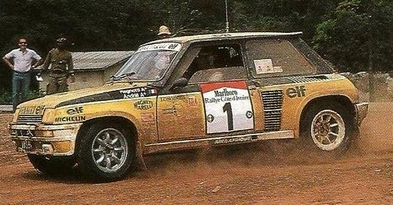 Jean Ragnotti - Jean-Marc Andrié
14º Rallye Côte d'Ivoire 1982. Renault 5 Turbo (80 VS 91). Abandonó por accidente.
Renault Sport Elf

Del 27 de Octubre al 1 de Noviembre, Abidjan, Costa d'Ivori, África.
Superficie: tierra.

El Rally tenia un total de 4995 con 54 controles horarios.

Tomaron la salida 56 equipos, finalizaron 6.@
Palabras clave: Renault;Turbo;Costa_Marfil;1982;Grupo_B