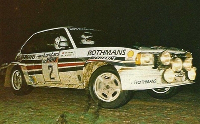 Ari Vatanen - Terry Harryman
31º Lombard RAC Rally 1982. Opel Ascona 400 (GG-CJ 690). Abandonó por accidente en SS30 Clocaenog 1  de 6.12 Km.

Del 21 al 25 de Noviembre, York, Inglaterra.
Superficie: asfalto - tierra.

El Rally tenia un total de 2970.00 km de los que 711.73 km divididos en 69 tramos eran especiales, (una de ellas fue cancelada SS46 Yair de 8.53 Km).

Se inscribieron 161 equipos, tomaron la salida 146, finalizaron 63.@
Palabras clave: ;Opel_Ascona;Gran_Bretaña;1982;RAC_Rally;Inglaterra