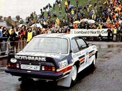 Klaus-Joachim (Jochi) Kleint - Gunter Wanger
31º Lombard RAC Rally 1982. Opel Ascona 400 (GG-CH 481). Abandonó por accidente en SS14 Resolfen de 25.43 km.

Del 21 al 25 de Noviembre, York, Inglaterra.
Superficie: asfalto - tierra.

El Rally tenia un total de 2970.00 km de los que 711.73 km divididos en 69 tramos eran especiales, (una de ellas fue cancelada SS46 Yair de 8.53 Km).

Se inscribieron 161 equipos, tomaron la salida 146, finalizaron 63.@
Palabras clave: Jochi_Kleint;Opel_Ascona;Gran_Bretaña;1982;RAC_Rally