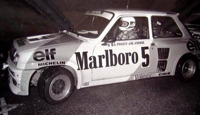 Alain Prost - Jean-Marc Andrié
28º Rallye du Var 1982. Renault 5 Turbo (43 VX 91). Abandonó por accidente.

Del 26 al 28 de Noviembre, Sainte-Maxime.
Superficie: asfalto.

Desconocemos de cuantos kilómetros tanto totales como cronometrados constaba la prueba.

Tomaron la salida 219 equipos, finalizaron 132.@
Palabras clave: Alain_Prost;Jean-Marc_Andrie;Renault;Turbo;Var;1982