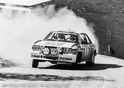 Henri Toivonen - Fred Gallagher
16º Rallye de Portugal Vinho do Porto 1982. Opel Ascona 400 (GG-CJ 649). Abandonó por el embrague en SS35 Lousa 1 de 10.63 Km.

Del 3 al 6 de Marzo, Estoril, Cascais, Lisboa, Portugal.
Superficie: asfalto - tierra.

El Rally tenia un total 2312 km de los que 637.07 km divididos 40 tramos eran especiales.

Se inscribieron 107 equipos, tomaron 91, finalizaron 23.

© Jorge Carracedo
@
Palabras clave: Henri_Toivonen;Opel;Ascona;Portugal;1982