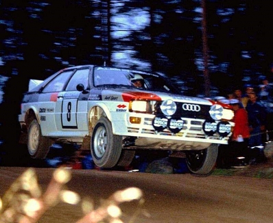 Michèle Mouton - Fabrizia Pons
32º Rally of the 1000 Lakes 1982. Audi Quattro (IN-NK 84). Abandonó por accidente en SS16 Korpijarvi de 3.74 km

Del 27 al 29 de Agosto, Jyväskylä, Finlandia.
Superficie: tierra.

El Rally tenia un total de 1432.00 km de los que 479.82 km divididos en 47 tramos eran especiales, (una de ellas fue cancelada SS39 Kalasaari de8.85 km).

Tomaron la salida 154 equipos, finalizaron 68.@
Palabras clave: Michele_Mouton;Audi;Quattro;Finlandia;1982;Womens;Mujeres;