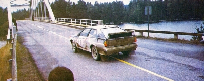 Michèle Mouton - Fabrizia Pons
32º Rally of the 1000 Lakes 1982. Audi Quattro (IN-NK 84). Abandonó por accidente en SS16 Korpijarvi de 3.74 km

Del 27 al 29 de Agosto, Jyväskylä, Finlandia.
Superficie: tierra.

El Rally tenia un total de 1432.00 km de los que 479.82 km divididos en 47 tramos eran especiales, (una de ellas fue cancelada SS39 Kalasaari de8.85 km).

Tomaron la salida 154 equipos, finalizaron 68.@
Palabras clave: Michele_Mouton;Audi;Quattro;Finlandia;1982;Womens;Mujeres