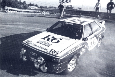 Michele Cinotto - Emilio Radaelli
50º Rallye Automobile de Monte-Carlo 1982. Audi Quattro (IN-NP 40). Abandonó por accidente en SS9 Loda - Lucéram 1 de 16.52 km.

Del 16 al 22 de Enero, Monte Carlo.
Superficie: asfalto - nieve.

El Rally tenia un total de 4082.71 km de los que 747.81 km divididos en 32 tramos eran especiales, (2 de ellas fueron canceladas SS7 Trigance - Chateauvieux 1 de 28,53 Km y SS15 St Jean en Royans - La Chapelle en Vercors de 38,67 Km).

Se inscribieron 306 equipos, tomaron la salida 299, finalizaron 140.@
Palabras clave: Audi;Quattro;Montecarlo;1982