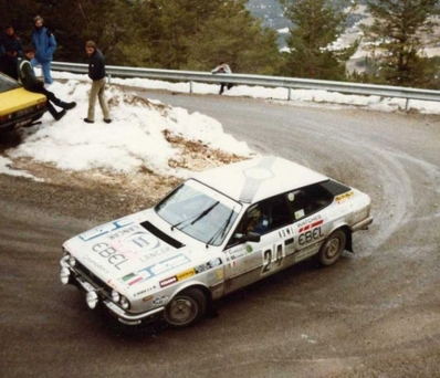 Antonio (Tony) Carello - Renato Meiohas
50º Rallye Automobile de Monte-Carlo 1982. Lancia Beta HPE (TO 126594). Abandonó.

Del 16 al 22 de Enero, Monte Carlo.
Superficie: asfalto - nieve.

El Rally tenia un total de 4082.71 km de los que 747.81 km divididos en 32 tramos eran especiales, (2 de ellas fueron canceladas SS7 Trigance - Chateauvieux 1 de 28,53 Km y SS15 St Jean en Royans - La Chapelle en Vercors de 38,67 Km).

Se inscribieron 306 equipos, tomaron la salida 299, finalizaron 140.@
Palabras clave: Lancia;Beta;Montecarlo;1982