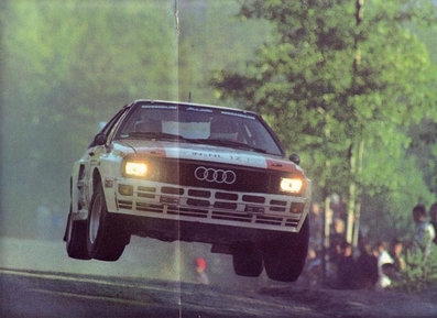 Hannu Mikkola - Arne Hertz
33º 1000 Lakes Rally 1983. Audi Quattro A2 (IN-NL 12). Clasificado 1º.

Del 26 al 28 de Agosto, Jyväskylä, Finlandia.
Superficie: tierra.

El Rally tenia un total de 1461.00 km de los que 472.63 km divididos en 50 tramos, eran especiales.

Se inscribieron 180 equipos, tomaron la salida 174, finalizaron 71.@
Palabras clave: ;Audi;Quattro;Finlandia;1983;Grupo_B