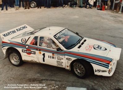 Walter Röhrl - Christian Geistdörfer
51º Rallye Automobile de Monte-Carlo 1983. Lancia Rally 037 (TO Y63865). Clasificado 1º.

Del 22 al 28 de Enero, Monte-Carlo.
Superficie: asfalto - nieve.

RMC clasificó a todos los equipos que terminaron el 