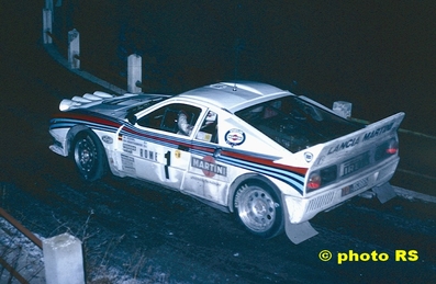 Walter Röhrl - Christian Geistdörfer
51º Rallye Automobile de Monte-Carlo 1983. Lancia Rally 037 (TO Y63865). Clasificado 1º.

Del 22 al 28 de Enero, Monte-Carlo.
Superficie: asfalto - nieve.

RMC clasificó a todos los equipos que terminaron el 