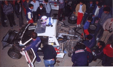 Asistencia en el 27º Tour de Corse - Rallye de France 1983 del Equipo Martini Racing
En el Lancia Rally 037 (TO Y88744) de Markku Alén - Ilkka Kivimaki. Clasificado 1º.

Del 5 al 7 de Mayo, Ajaccio, Córcega, Francia.
Superficie: asfalto.

El Rally tenia un total de 1715.10 km de los que 1066.10 km divididos en 32 tramos eran especiales.

Tomaron la salida 178 equipos, finalizaron 57.@
Palabras clave: Markku_Alen;Lancia;Corcega;Corse;Grupo_B;1982;Asistencias