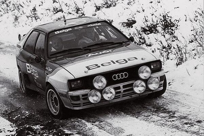 26º Boucles de Spa - Monopole 1983
Tests
Marc Duez - Willy Lux. Audi Quattro A1. Clasificado 1º.

Del 4 al 6 de Febrero, Spa, Lieja, Belgica.
Superficie: asfalto.

El Rally tenia un total de 545.00 km cronometrados.
Desconocemos en cuantos tramos especiales se dividían.

Tomaron la salida 90 equipos, finalizaron 23.@


Palabras clave: ;Audi;Quattro;Grupo_B;Boucles_Spa;Belgica;1983