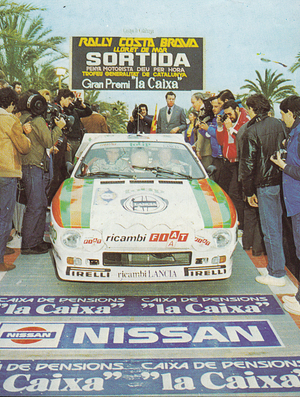 Massimo "Miki" Biasion - Tiziano Siviero
31º Rally Costa Brava 1983. Lancia Rally 037 (TO Y63863). Clasificado 1º.

Del 18 al 20 de Febrero, Lloret de Mar, Girona, Catalunya, España.
Superficie: asfalto - tierra.

El Rally tení­a un total de 1356.5 km de los que 519.10 km divididos en 44 tramos eran especiales.

Tomaron la salida 68 equipos, finalizaron 20.@
Palabras clave: Miki_Biasion;Lancia;Rally;Grupo_B;Costa_Brava;1983;parque_Cerrado