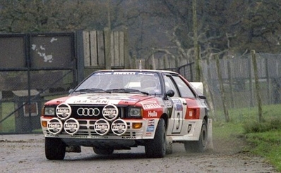 Stig Blomqvist - Bjorn Cederberg
32º Lombard RAC Rally 1983. Audi Quattro A2 (44 CMN). Clasificado 1º.

Del 19 al 22 de Noviembre, Bath, Inglaterra.
Superficie: tierra.

El Rally tenia un total de 2231 km de los que 835.33 km divididos en 59 tramos eran especiales, (2 de ellas fueron canceladas SS22 Wark de 38.14 Km y SS41).

Se inscribieron 139 equipos, tomaron la salida 127, finalizaron 61.@
Palabras clave: Stig_Blomqvist;Audi;Quattro;Gran_Bretaña;Grupo_B;1983;RAC_Rally;Inglaterra;