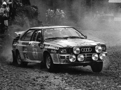 Stig Blomqvist - Bjorn Cederberg
32º Lombard RAC Rally 1983. Audi Quattro A2 (44 CMN). Clasificado 1º.

Del 19 al 22 de Noviembre, Bath, Inglaterra.
Superficie: tierra.

El Rally tenia un total de 2231 km de los que 835.33 km divididos en 59 tramos eran especiales, (2 de ellas fueron canceladas SS22 Wark de 38.14 Km y SS41).

Se inscribieron 139 equipos, tomaron la salida 127, finalizaron 61.@
Palabras clave: Stig_Blomqvist;Audi;Quattro;Gran_Bretaña;Grupo_B;1983;RAC_Rally;Inglaterra;