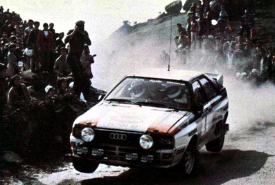 Michèle Mouton - Fabrizia Pons
17º Rallye de Portugal - Vinho do Porto 1983. Audi Quattro A1 (IN-NM 82). Clasificada 2ª.

Del 2 al 5 de Marzo, Estoril, Lisboa, Portugal.
Supeficie: asfalto - tierra.

El Rally tenia un total de 2325 km de los que 674.50 km divididos en 43 tramos eran especiales (3 de ellos fueron cancelados SS12 Figueira de Foz de 9 Km, SS13 Prestimo de 12,50 Km, SS14 Vouga de 10 Km).

Tomaron la salida 86 equipos, finalizaron 31.@
Palabras clave: Michele_Mouton;Audi;Quattro;Grupo_B;Portugal;1983;Womens;Mujeres