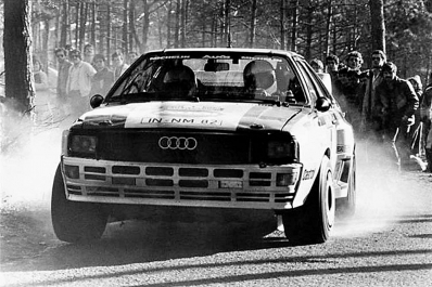 Michèle Mouton - Fabrizia Pons
17º Rallye de Portugal - Vinho do Porto 1983. Audi Quattro A1 (IN-NM 82). Clasificada 2ª.

Del 2 al 5 de Marzo, Estoril, Lisboa, Portugal.
Supeficie: asfalto - tierra.

El Rally tenia un total de 2325 km de los que 674.50 km divididos en 43 tramos eran especiales (3 de ellos fueron cancelados SS12 Figueira de Foz de 9 Km, SS13 Prestimo de 12,50 Km, SS14 Vouga de 10 Km).

Tomaron la salida 86 equipos, finalizaron 31.@
Palabras clave: Michele_Mouton;Audi;Quattro;Grupo_B;Portugal;1983