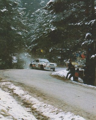 Benigno (Beny) Fernández - José Luis Sala
20º Critérium Luis de Baviera-Trofeo BMW 1983. Porsche 911 SC. Clasificado 2º.
Del 21 al 22 de Mayo, Madrid, (España-Spain).
Superficie: asfalto.
Tomaron la salida 80 equipos, finalizaron 54.@
Palabras clave: Beny_Fernandez;Baviera;Porsche;1983;Nieve