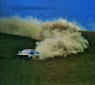 Hannu Mikkola - Arne Hertz
31º Marlboro Safari Rally 1983. Audi Quattro A1 (IN-YC 17). Clasificado 2º.

Del 30 de Marzo al 4 de Abril, Nairobi, Kenya, África.
Superficie: tierra.

El Rally tenia un total de 5035 km en los que 1620.95 km se encontraban 26 controles horarios.

Tomaron la salida 78 equipos, finalizaron 22.@
Palabras clave: ;Audi;Quattro;Grupo_B;Safari;1983