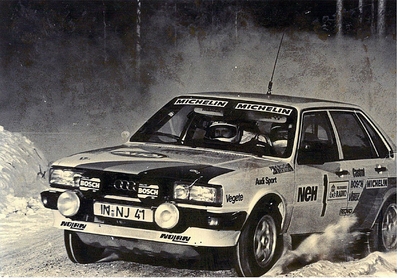 Stig Blomqvist - Bjorn Cederberg
33º International Swedish Rally 1983. Audi 80 Quattro (IN-NJ 41). Clasificado 2º.

Del 11 al 13 de Febrero, Karlstad, Suecia.
Superficie: nieve - hielo.

El Rally tenia un total de 1505.00 km de los que 476.10 km divididos en 25 tramos eran especiales (uno de ellas fue cancelada SS12 Radasjon de 6 Km).

Se inscribieron 137 equipos, tomaron la salida 137, finalizaron 67.@
Palabras clave: Stig_Blomqvist;Audi;Quattro;Grupo_B;Suecia;1983;Nieve